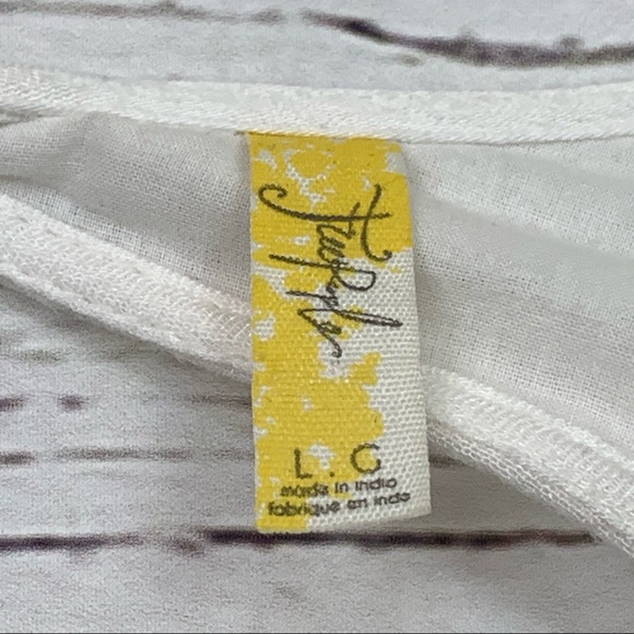 Free People Swing Dress White Blue Floral - Picture 2 of 5